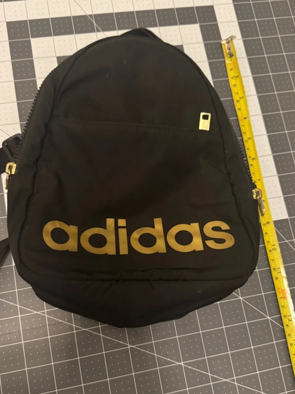 adidas Black Backpack with Gold Logo and Hardware - Picture 2 of 4